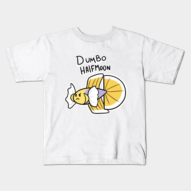 Dumbow halfmoon betta Kids T-Shirt by SoloSammich